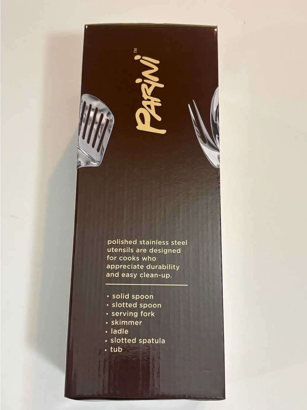 Stainless Steel Kitchen Utensil Set with Holder - Silver